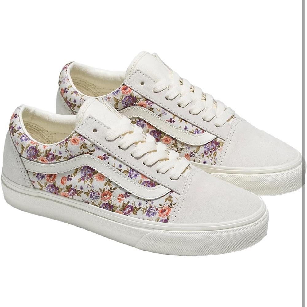 Vans Old Skool Floral Marshmallow Sneakers